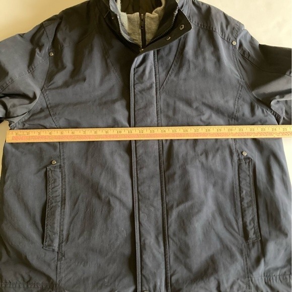 William Rast Men's Collared Navy and Gray Jacket Coat XL - Picture 11 of 14